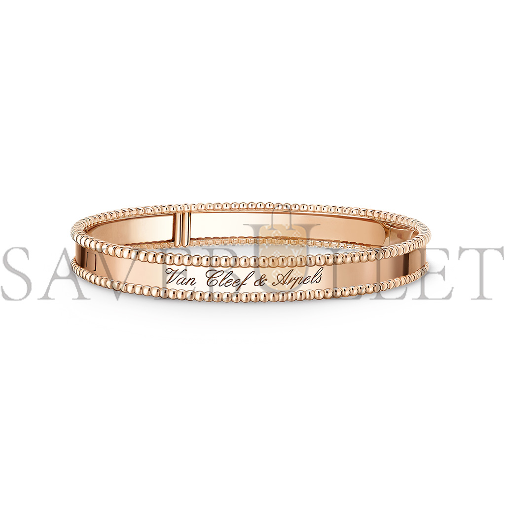 VAN CLEEF ARPELS PERLÉE SIGNATURE BRACELET, MEDIUM MODEL - ROSE GOLD  VCARP3K700